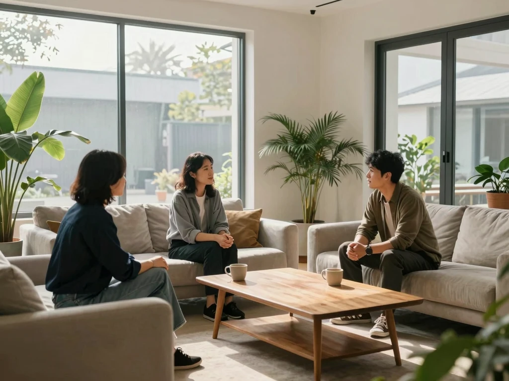 Abstrakt nordlysgradient i dype fiolettoner som viser stemningen til merket