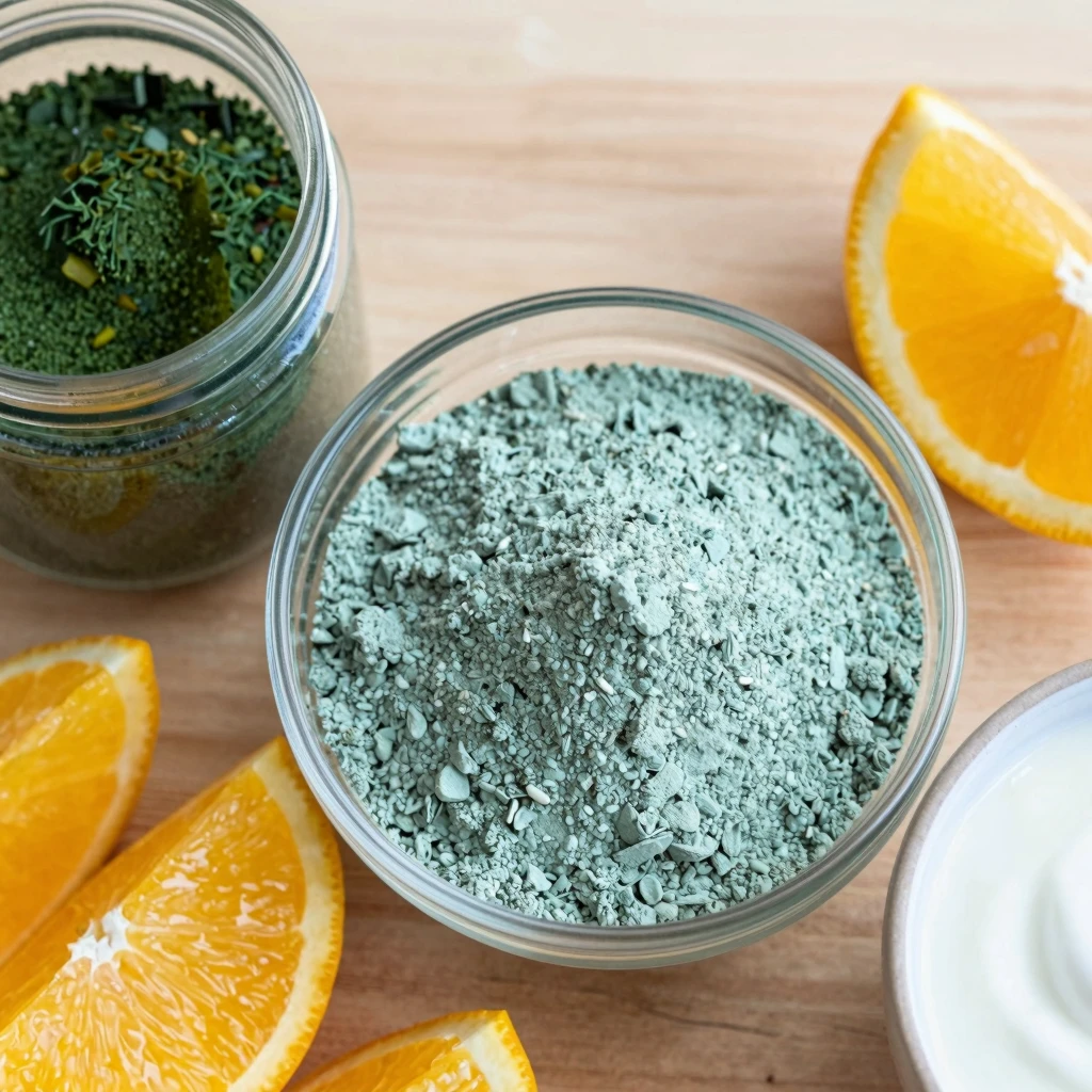 Stilisert spirulina-blanding i lilla toner